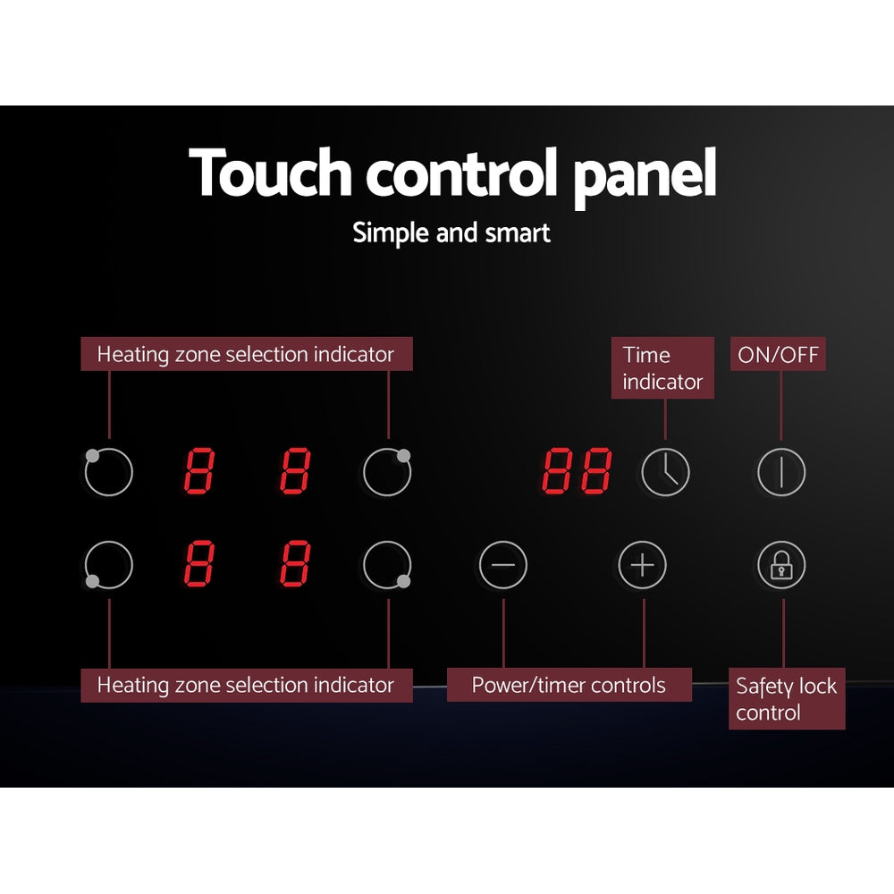 Devanti Electric Ceramic Cooktop 60cm Touch Control