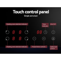 Devanti Electric Ceramic Cooktop 60cm Touch Control