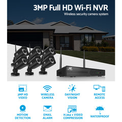 UL-tech CCTV Wireless Security System Home Camera Kit Outdoor IP WIFI 3MP 8CH