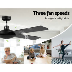 Devanti 52'' Ceiling Fan Wooden Blades Fans with Remote Control Timer 1300mm