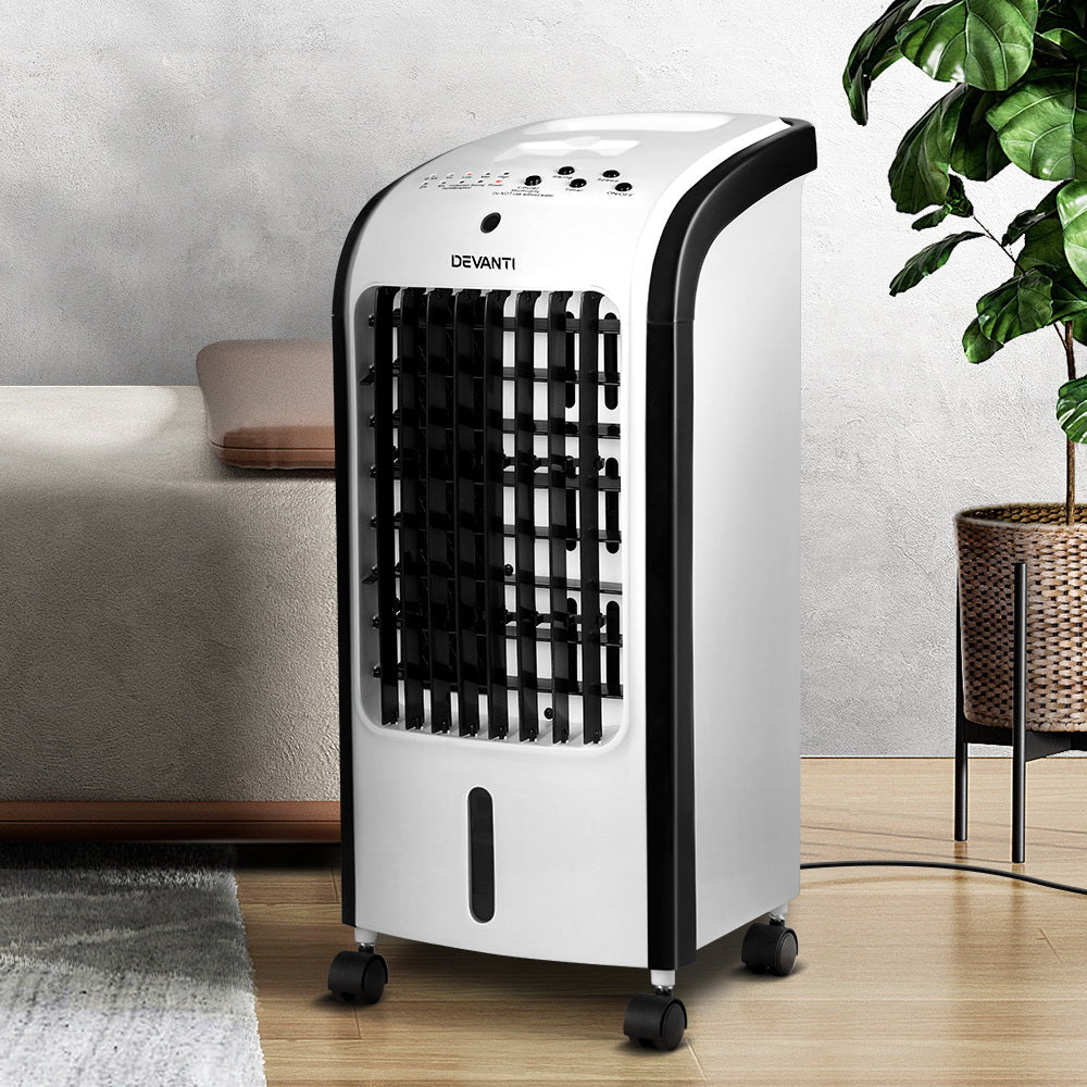 devanti evaporative air cooler conditioner 4l portable