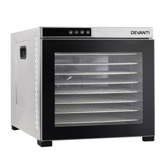 Devanti 10 Trays Food Dehydrator Stainless Steel Tray