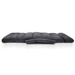 Artiss Floor Lounge Sofa With Armrest Flocking Fabric Charcoal