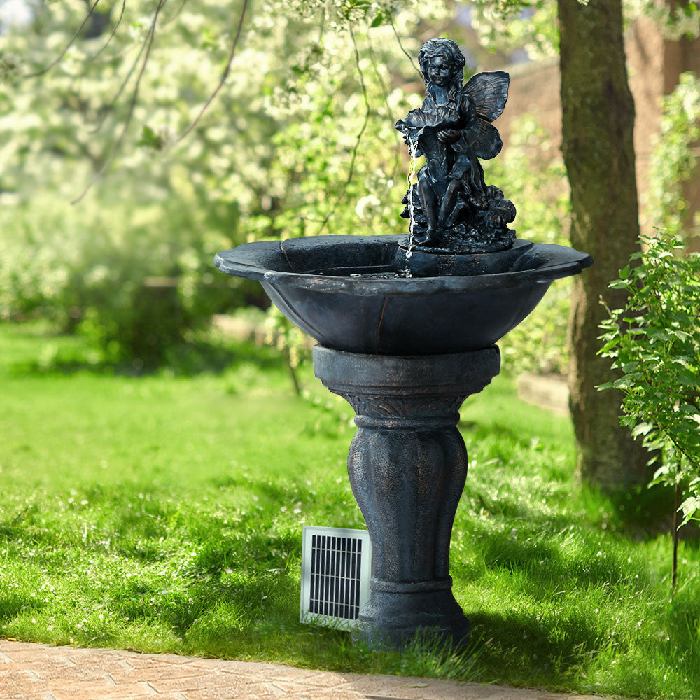 Gardeon Solar Water Feature with LED Lights Angel 94cm