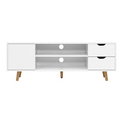 Artiss TV Cabinet Entertainment Unit Stand Wooden Scandinavian 120cm White