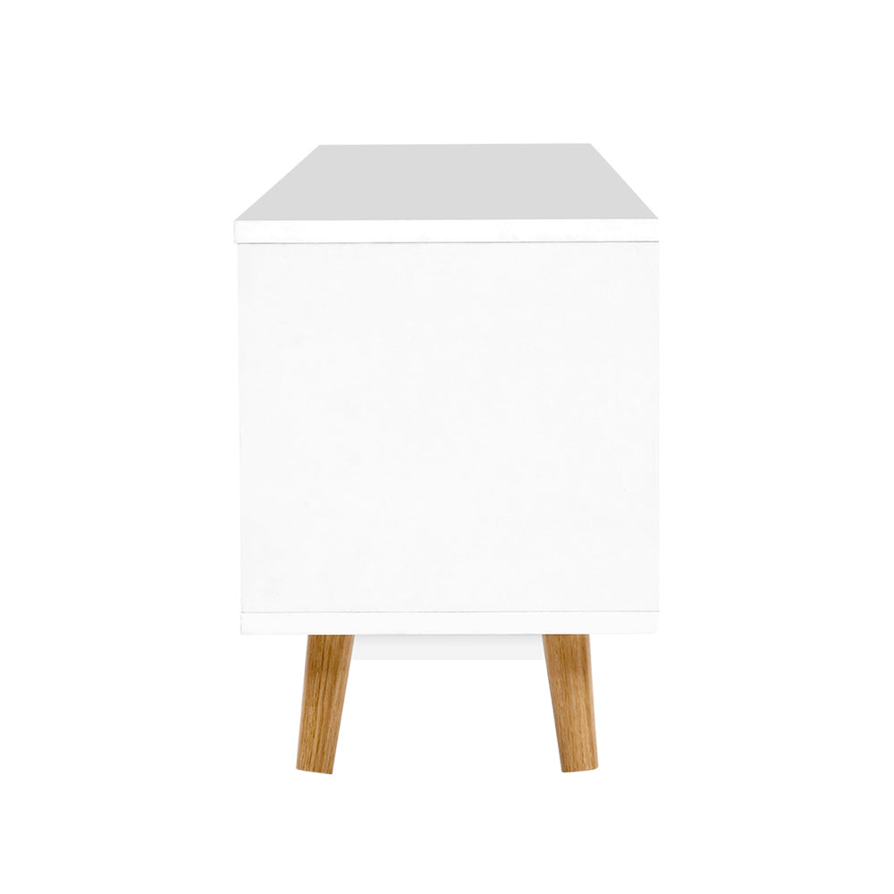 Artiss Wooden Entertainment Unit 120cm - White &amp; Wood