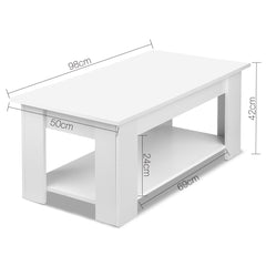 Artiss Coffee Table Lift-top Coffee Table White