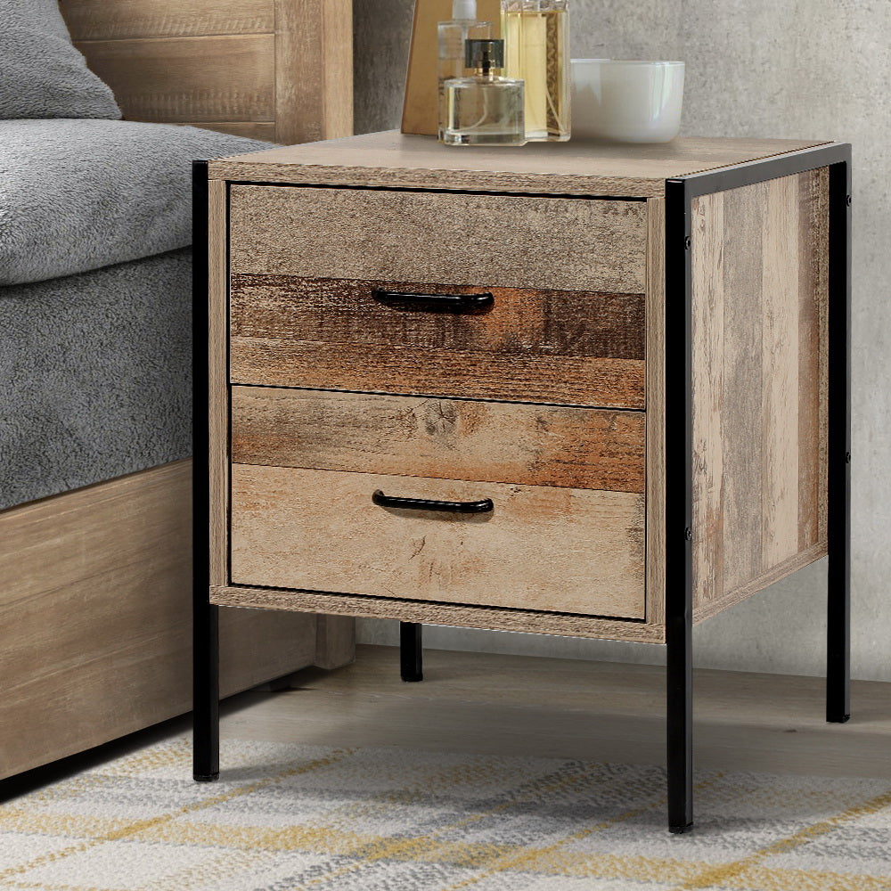 Artiss Bedside Tables Drawers Side Table Wood Nightstand Storage Cabinet Bedroom