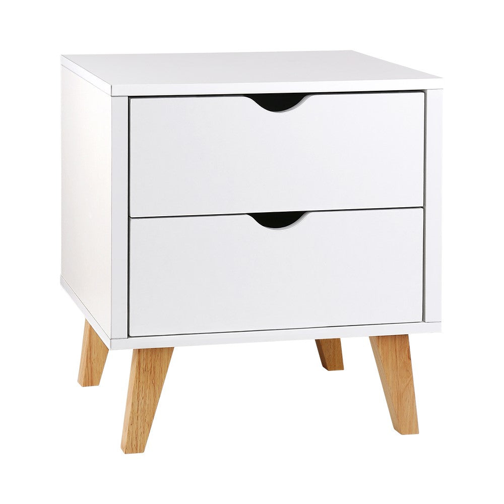 Artiss Bedside Tables Drawers Side Table White Nightstand Storage Cabinet Unit