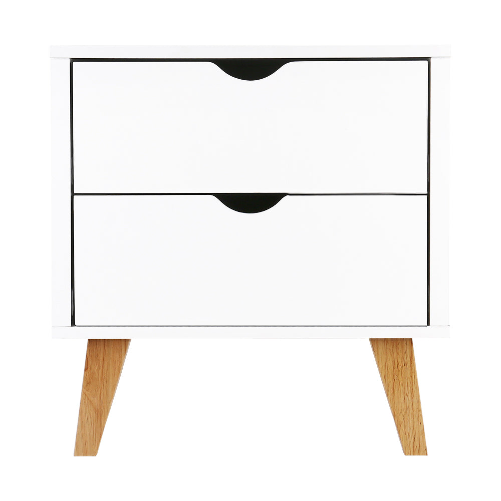 Artiss Bedside Tables Drawers Side Table White Nightstand Storage Cabinet Unit