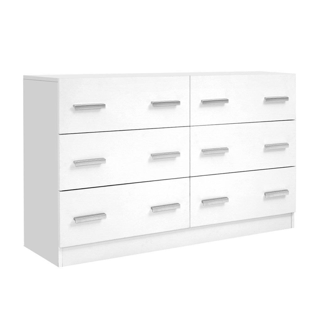 Artiss 6 Chest of Drawers - VEDA White