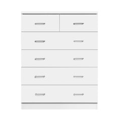 Artiss 6 Chest of Drawers - ANDES White