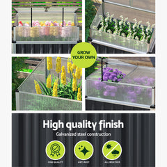 Greenfingers Garden Bed Galvanised Steel Raised Planter Vegetable 80x49x74cm