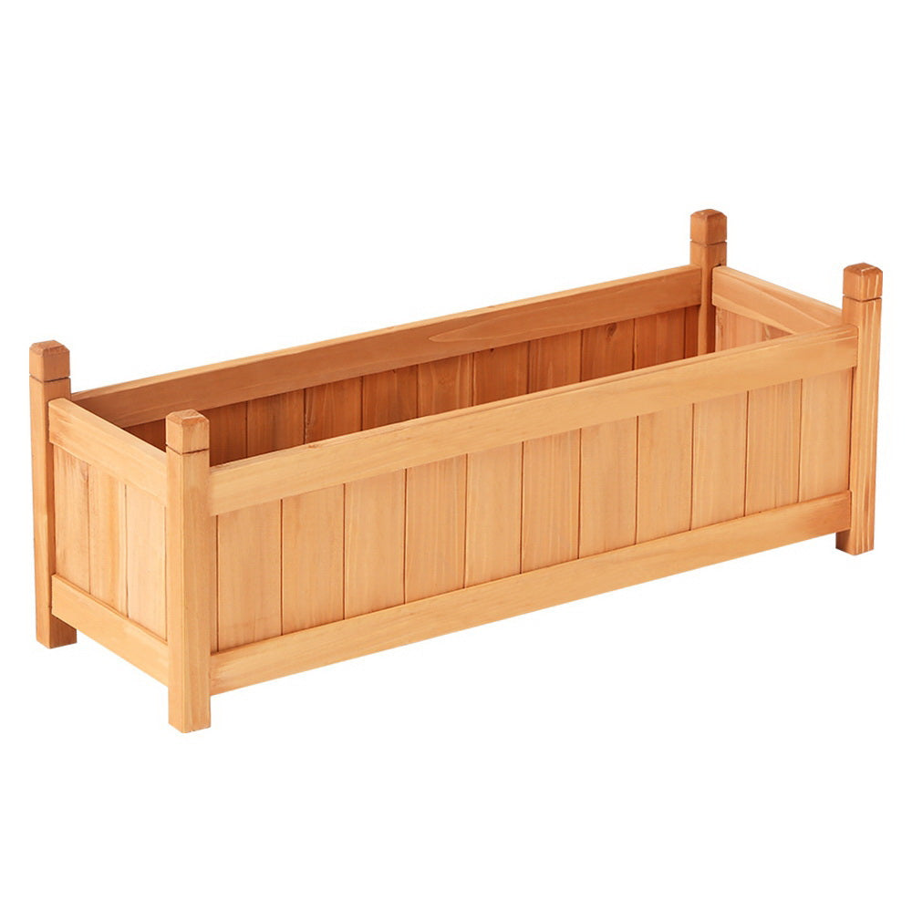 Greenfingers Garden Bed Raised Wooden Planter Outdoor Box Vegetables 90x30x33cm