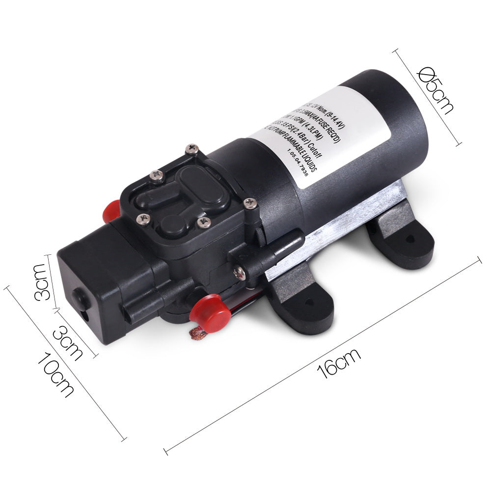 Water Pump 12V Pressure Shower 4.3L/Min