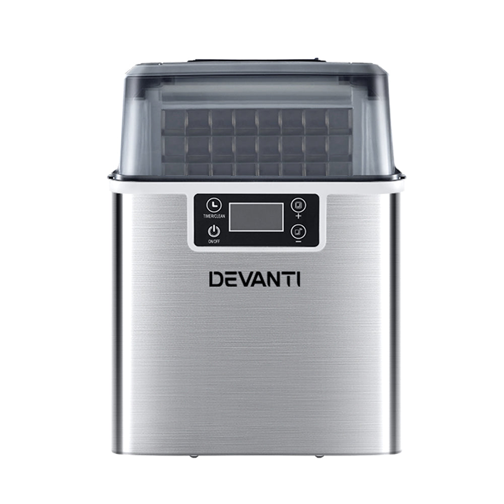 devanti 3.2l stainless steel portable ice cube maker