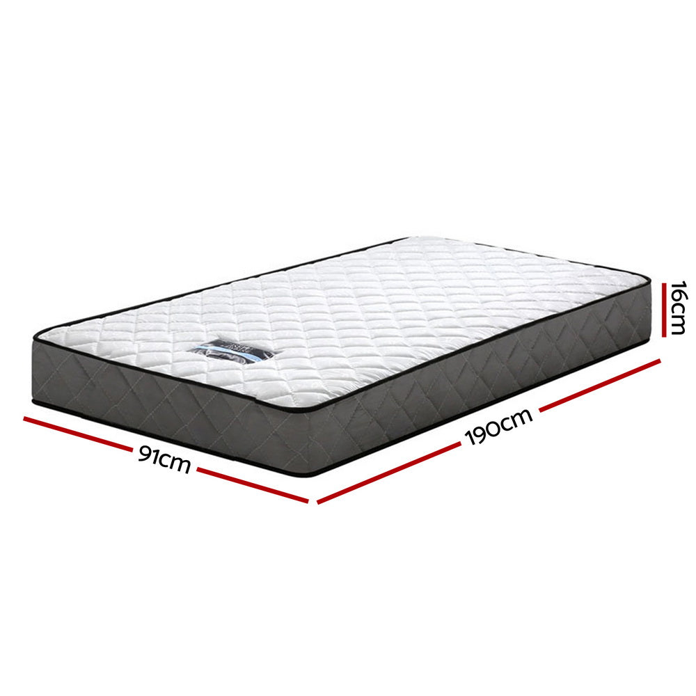 Giselle Bedding Alzbeta Bonnell Spring Mattress 16cm Thick Single