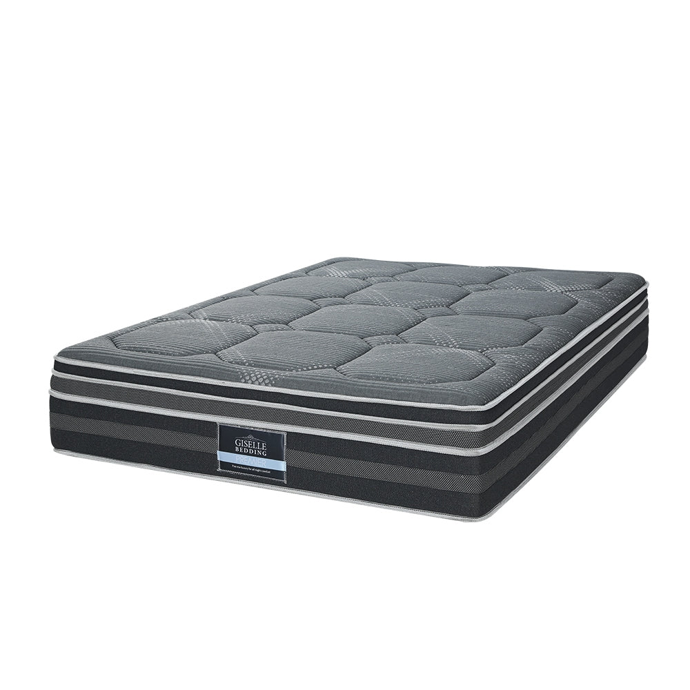 Giselle 35cm KING Mattress Bed 7 Zone Dual Euro Top Pocket Spring Medium Firm