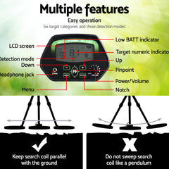 Metal Detector Pinpointer Deep Sensitive Search Treasure Gold Hunt 220MM