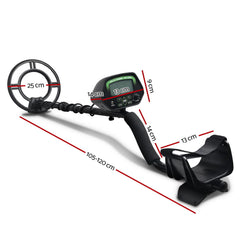 LCD Screen Metal Detector with Headphones - Black