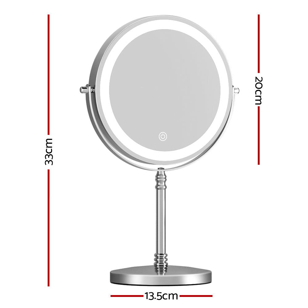 Embellir Makeup Mirror LED Light Cosmetic Round 360-Degree Rotation 10X Magnifying