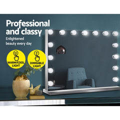 Embellir Hollywood Makeup Mirror With Lights 15 LED Lighted Vanity Mirrors Wall