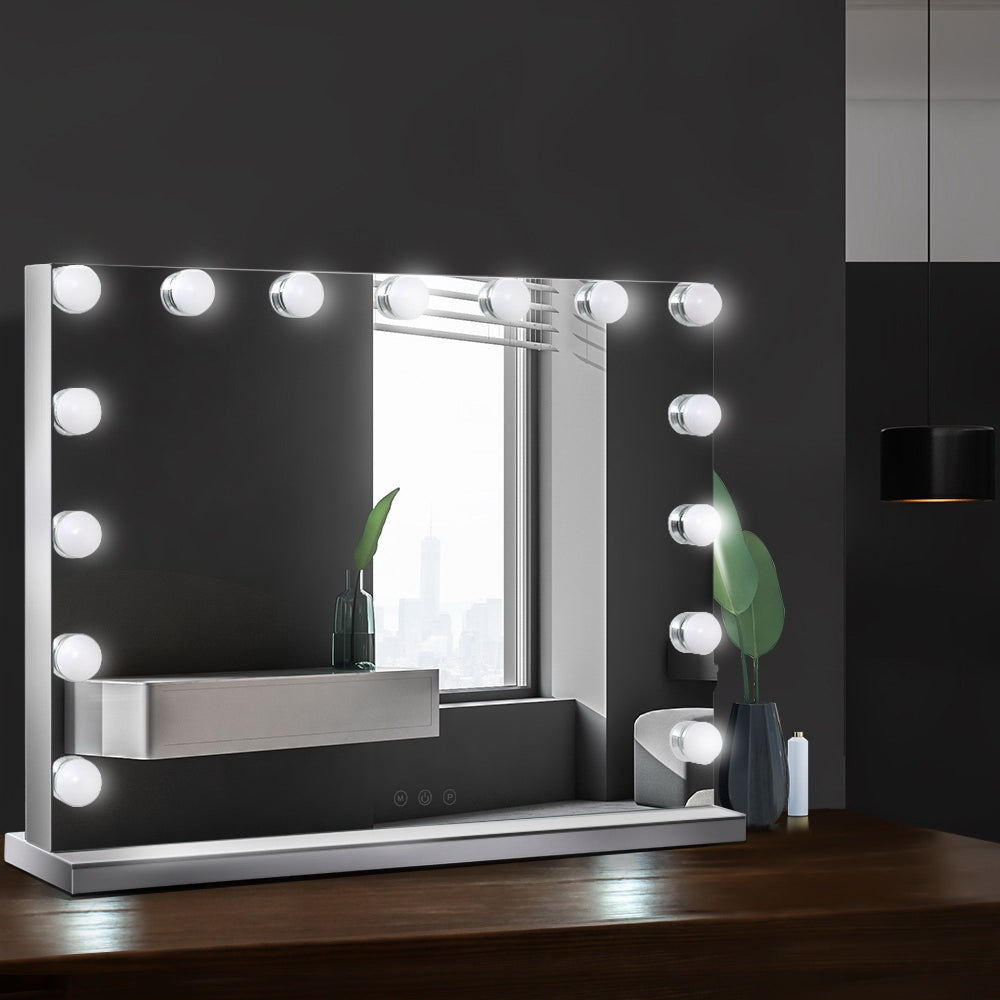 Embellir Hollywood Makeup Mirror With Lights 15 LED Lighted Vanity Mirrors Wall