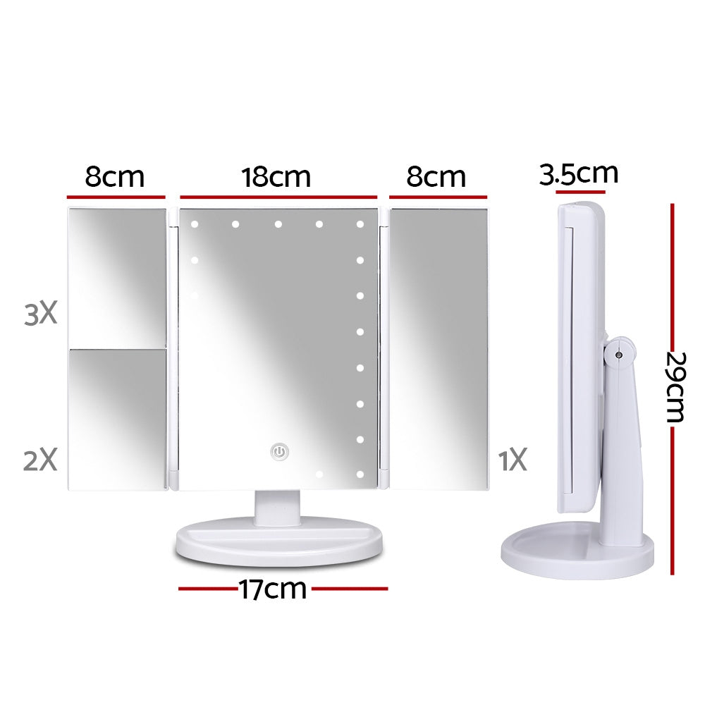 Embellir LED  Tri-Fold Make-Up Mirror