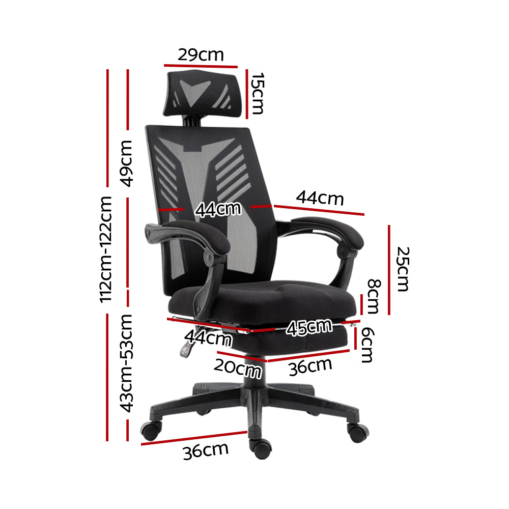 Artiss Gaming Office Chair Computer Desk Chair Home Work Recliner Black