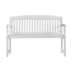 Gardeon Outdoor Garden Bench Wooden 2 Seater Lounge Chair Patio Furniture White