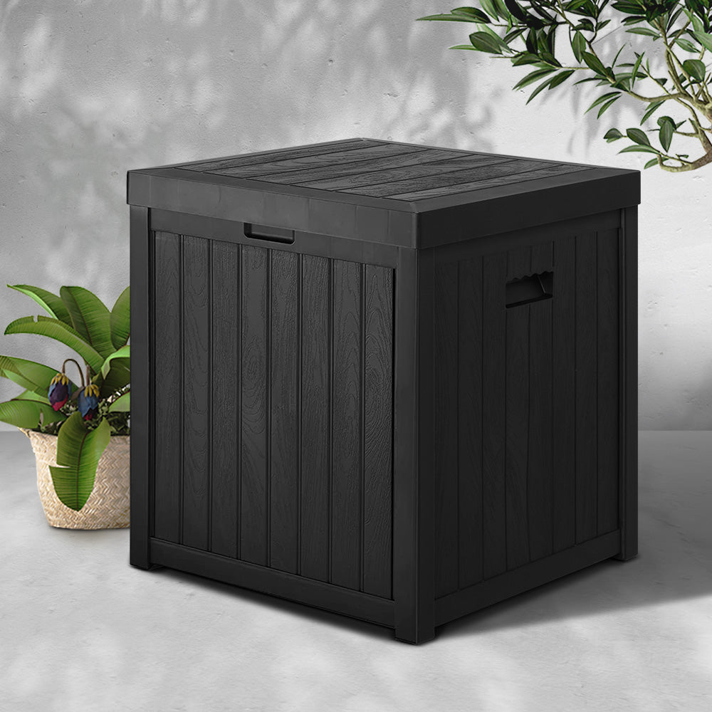 Gardeon Outdoor Storage Box Bench Seat Lockable Garden Deck Toy Tool Sheds 195L