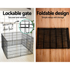 i.Pet 30" 8 Panel Dog Playpen Pet Fence Exercise Cage Enclosure Play Pen