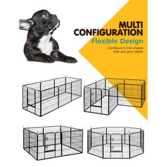 i.Pet 32" 8 Panel Dog Playpen Pet Exercise Cage Enclosure Fence Play Pen