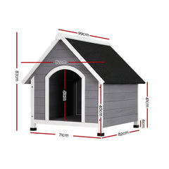 i.Pet Dog Kennel Wooden Large House Outdoor Indoor Puppy Pet Cabin Weatherproof XL