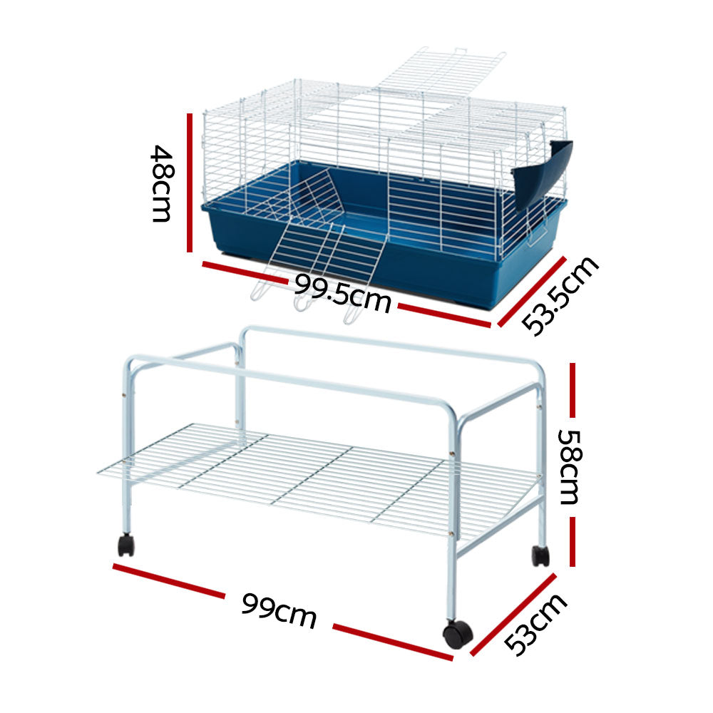 i.Pet Rabbit Cage Hutch 106cm Indoor Enclosure Carrier