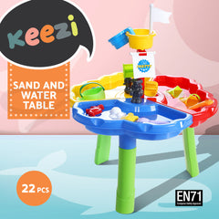 Keezi Kids Sandpit Pretend Play Set Outdoor Sand Water Table Beach Toy