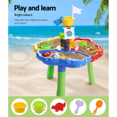 Keezi Kids Sandpit Pretend Play Set Outdoor Sand Water Table Beach Toy