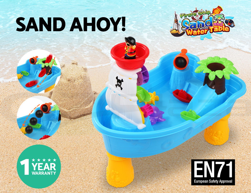 Keezi Kids Sandpit Pretend Play Set Sand Water Table Outdoor Beach Toy Children