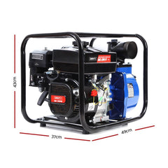 Giantz 8HP 3" Petrol Water Pump Garden Irrigation Transfer Blue