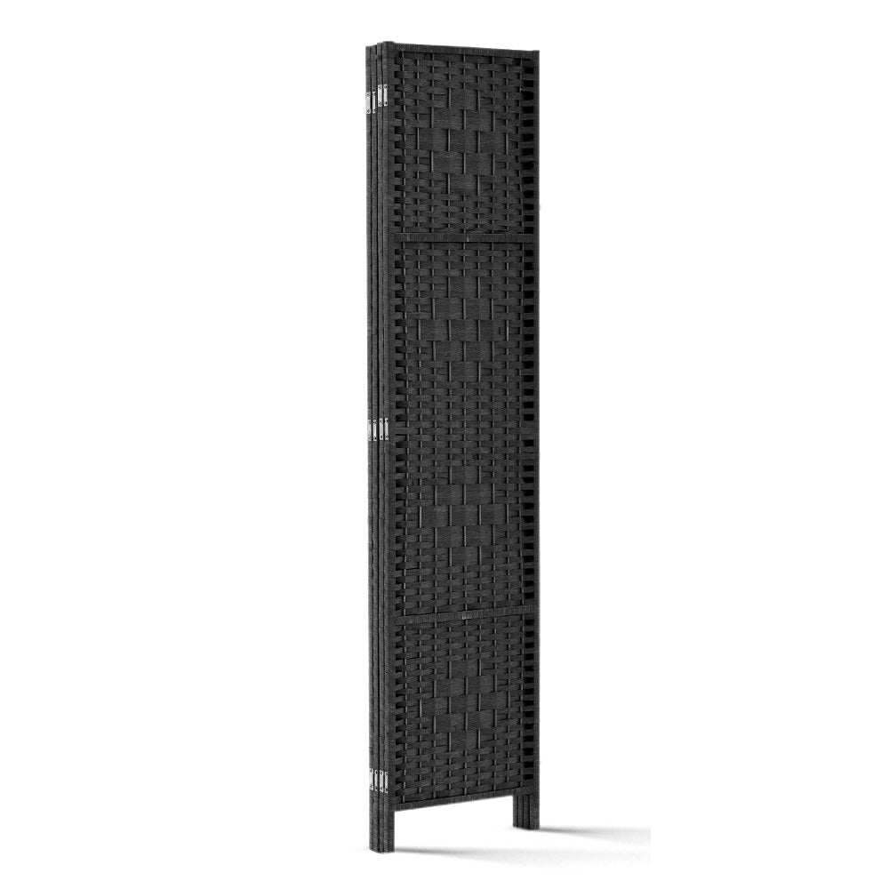 Artiss 4 Panel Room Divider Screen Privacy Dividers Stand Fold Woven Bk