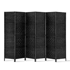 Artiss 6 Panel Room Divider Screen Privacy Timber Foldable Dividers Stand Black