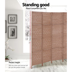 Artiss 8 Panel Room Divider Screen Privacy Timber Foldable Dividers Stand Natural