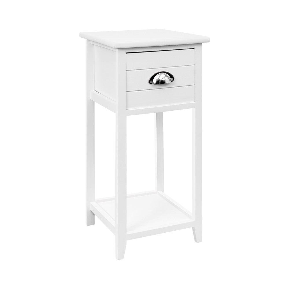 Artiss Bedside Tables Drawers Side Table Cabinet Nightstand White Vintage Unit