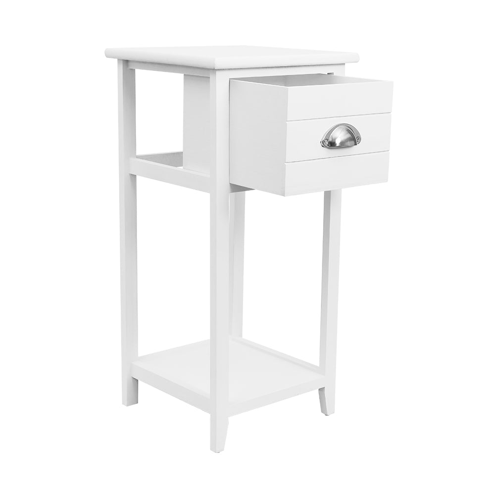 Artiss Bedside Tables Drawers Side Table Cabinet Nightstand White Vintage Unit