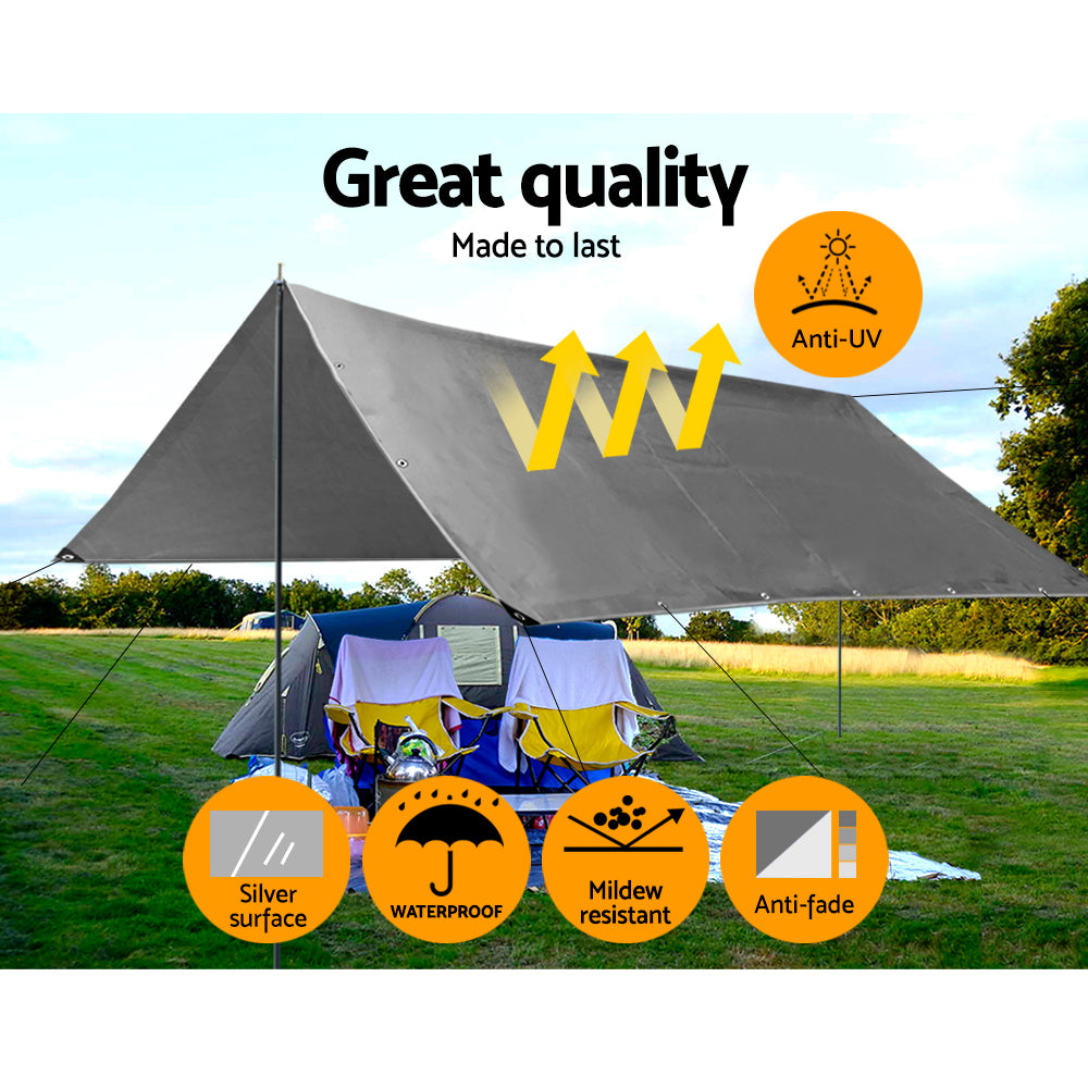 Instahut Tarp Tarpaulin 3.6m x 4.8m Heavy Duty