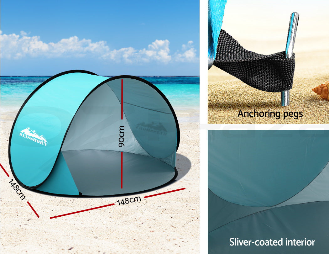 Weisshorn Pop Up Beach Tent Camping Portable Sun Shade Shelter Fishing