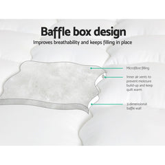 Giselle Bedding Mattress Topper Pillowtop Toppers Mattress Protector Double