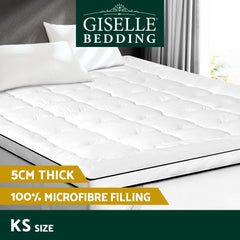 Giselle Bedding Mattress Topper Pillowtop Toppers Mattress Protector King Single