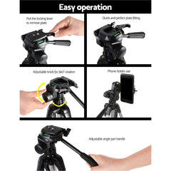 Weifeng Professional Camera Tripod Monopod Stand DSLR Ball Head Mount Flexible