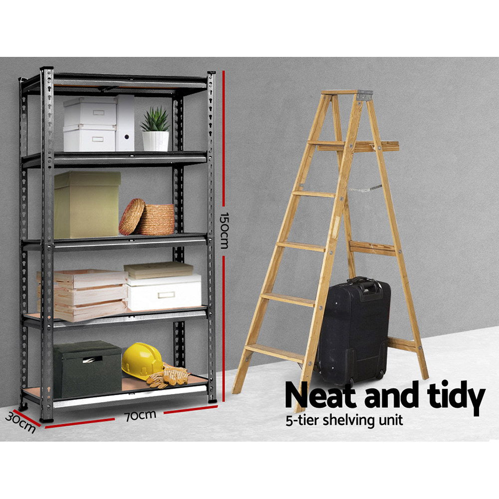 Giantz 1.5m Garage Shelving Warehouse Rack Pallet Racking Storage Shelf Charcoal